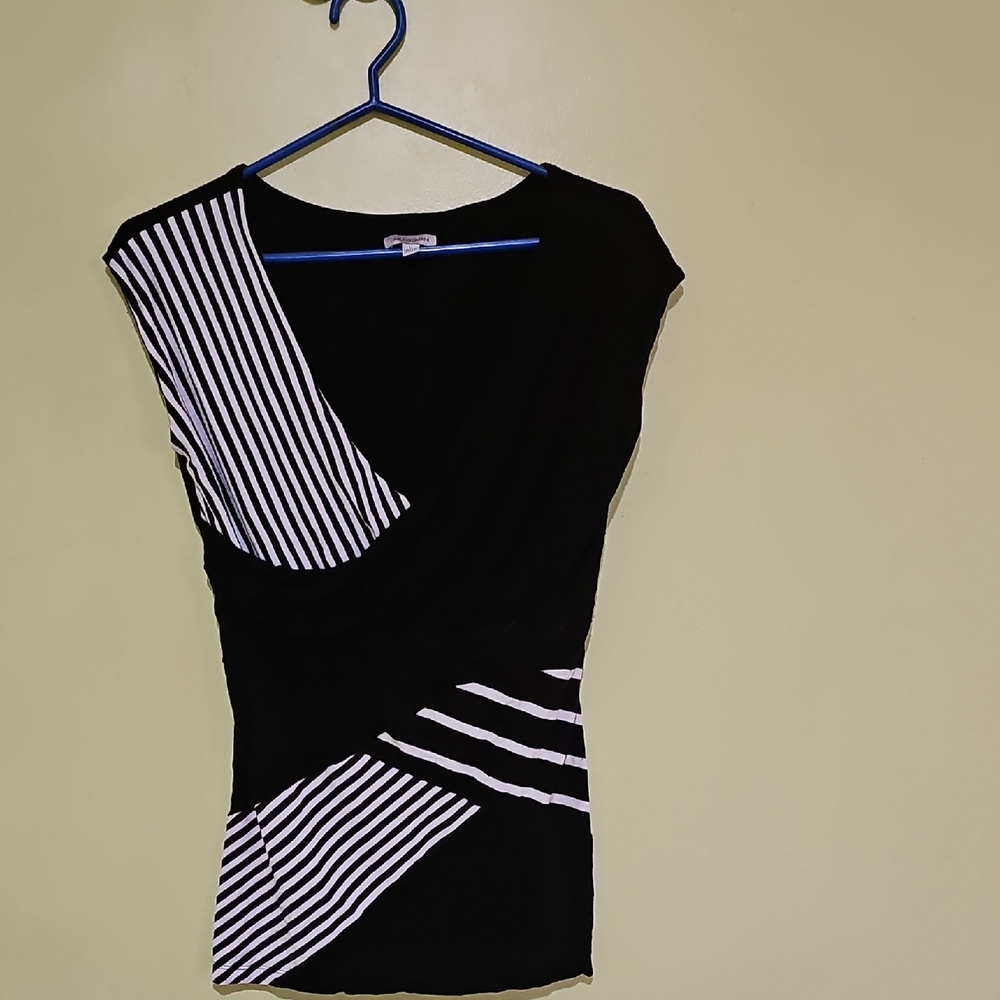 Black and White Striped Women's Dress